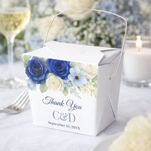 Ballotins Mariage floral de roses bleues, d'anémones et de r
