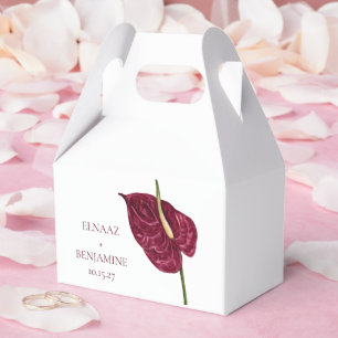 Ballotins Mariage Floral Minimaliste Aquarelle Anthurium