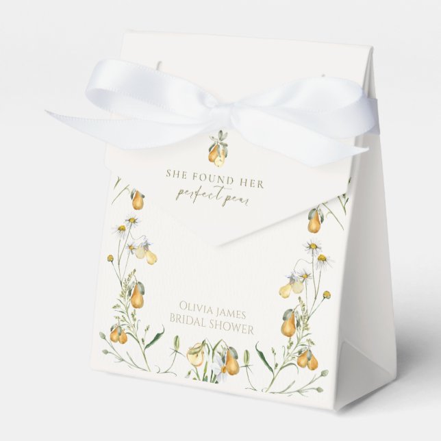 Ballotins Mariage floral parfait thème poire (Verso)