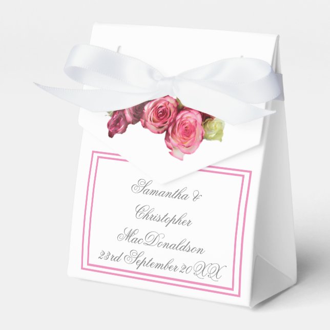 Ballotins Mariage floral rosé (Verso)