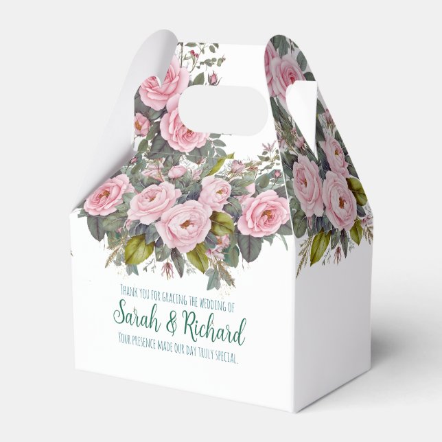 Ballotins Mariage Floral Rose (Verso)