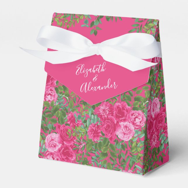 Ballotins Mariage Floral Rose Clair (Verso)