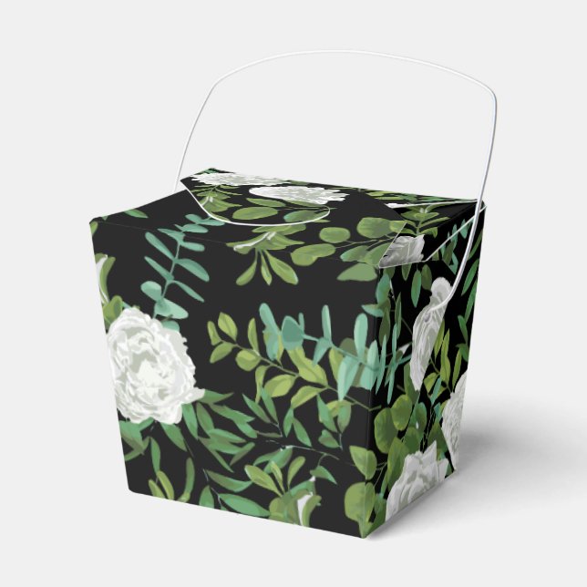 Ballotins Mariage floral rose noire et blanche (Verso)