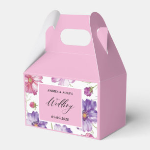 Ballotins Mariage floral rose pourpre