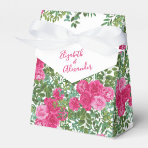 Ballotins Mariage floral rose vif