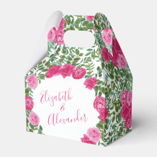Ballotins Mariage floral rose vif