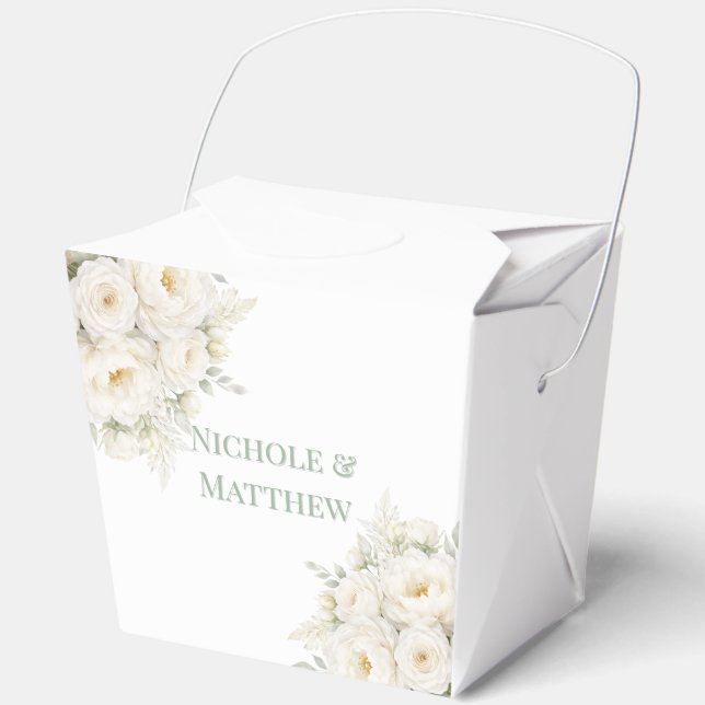 Ballotins Mariage Floral Tout Blanc (Recto)