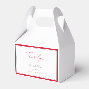 Ballotins Mariage frontalier rouge cerise brillant minimalis