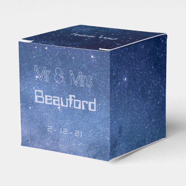 Ballotins Mariage Galaxy bleu et violet (Verso)