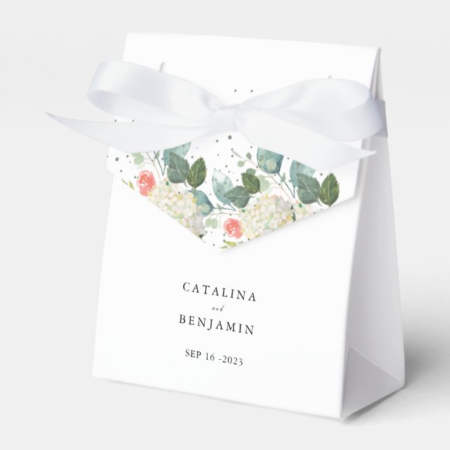 Ballotins Mariage géométrique couleur Aquarelle rose rose (Verso)