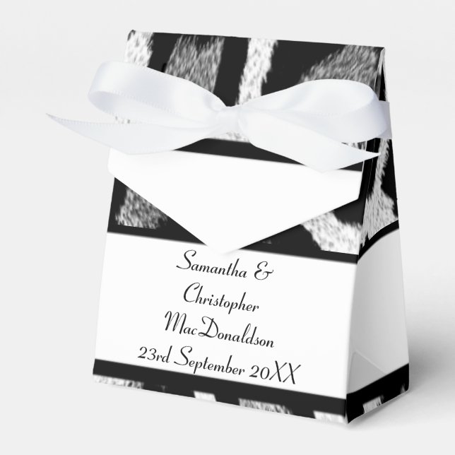 Ballotins Mariage glamour noir et blanc (Verso)