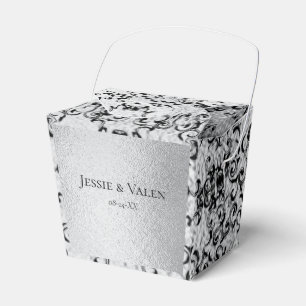 Ballotins Mariage gothique argenté et noir