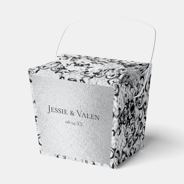 Ballotins Mariage gothique noir argenté (Verso)