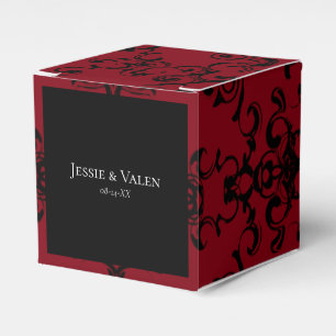 Ballotins Mariage gothique rouge et noir
