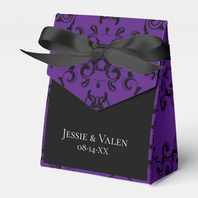 Ballotins Mariage gothique violet et noir (Verso)