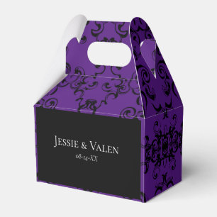 Ballotins Mariage gothique violet et noir