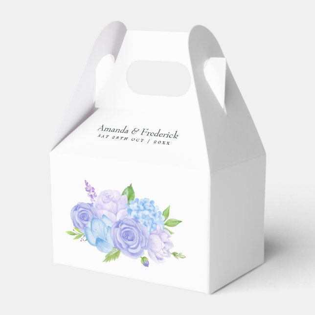 Ballotins Mariage Hydrangea Bleu et Lavande Clair (Verso)