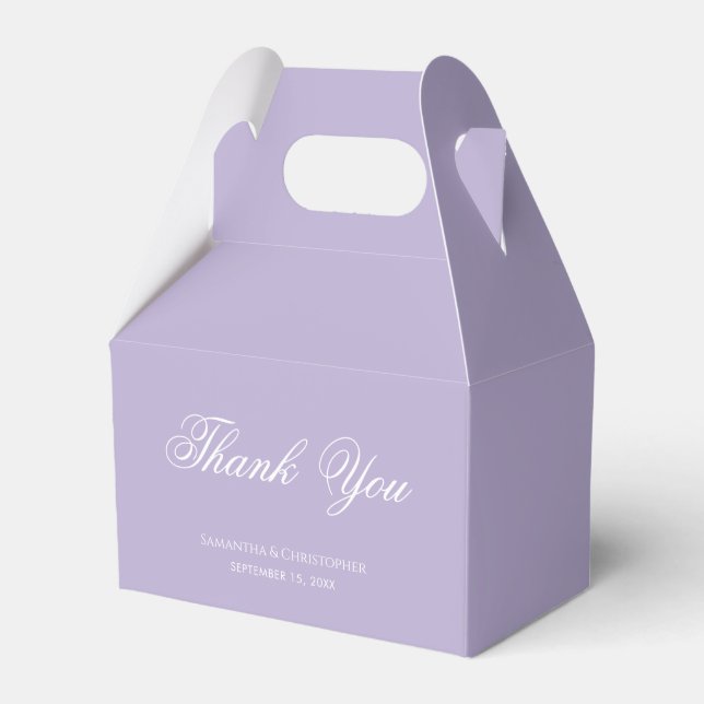 Ballotins Mariage Lavande Violet Simple Script Merci  (Verso)