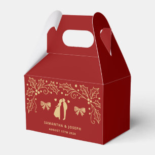 Ballotins Mariage Luxueux Rouge & Or Antique