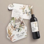 Ballotins Mariage M. Mme Pampas eucalyptus parti boho modern<br><div class="desc">Mariage M. et Mme pampas herbe,  eucalyptus botanique sauge vert,  noir et blanc boho fête moderne faveur décoration boîte cadeau.</div>