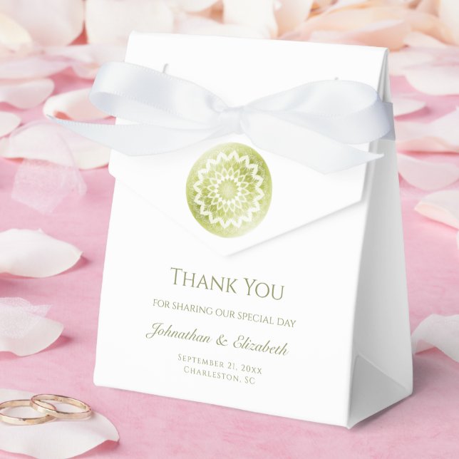 Ballotins Mariage Mandala Vert à Dentelle (Mariage)