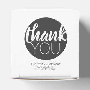 Ballotins Mariage Merci noir classique élégant