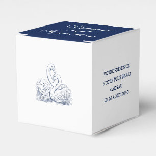 Ballotins Mariage minimaliste de cygnes d'amour esquissés