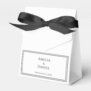Ballotins Mariage Minimaliste Élégant Noir et Blanc