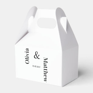 Ballotins Mariage Minimaliste Moderne Typographie Noir Blanc
