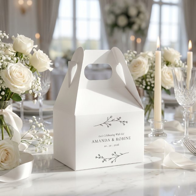 Ballotins Mariage Minimaliste Noir & Blanc (Créateur téléchargé)