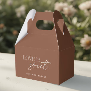 Ballotins Mariage Moderne en Terracotta L'amour est doux