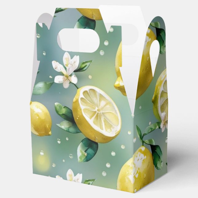 Ballotins Mariage moderne jaune citron floral écriture brida (Ouvert)