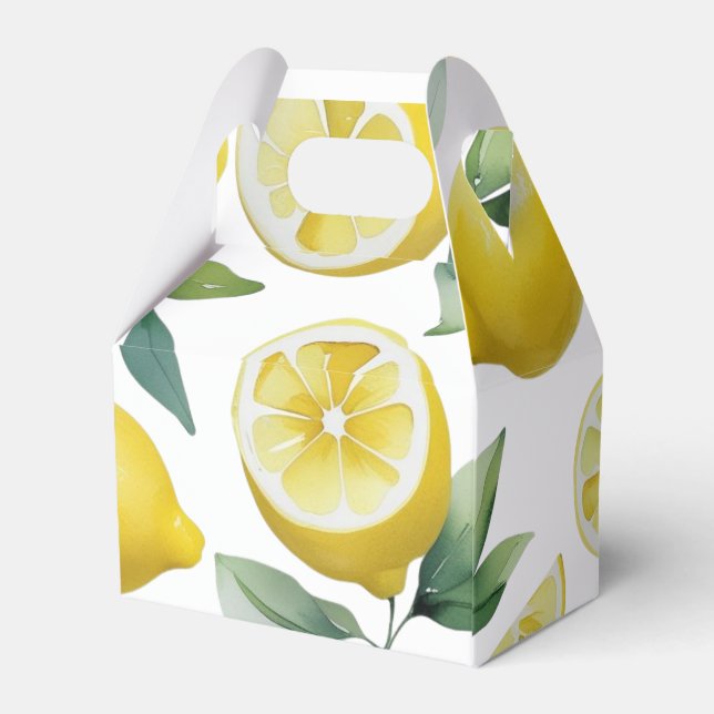 Ballotins Mariage moderne jaune citron floral écriture brida (Arrière)