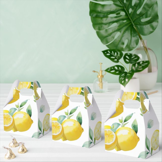 Ballotins Mariage moderne jaune citron floral écriture brida (Multiple)