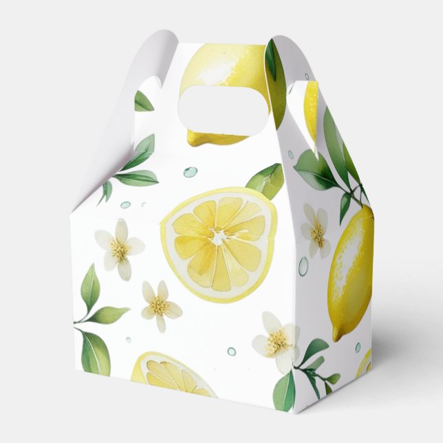 Ballotins Mariage moderne jaune citron floral écriture brida (Arrière)