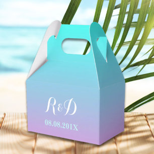 Ballotins mariage moderne printemps sombre rose rose turquoi