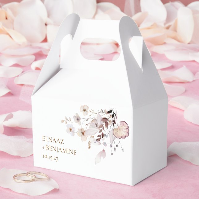 Ballotins Mariage Moderne Simple D'automne avec Fleurs Séché (Mariage)