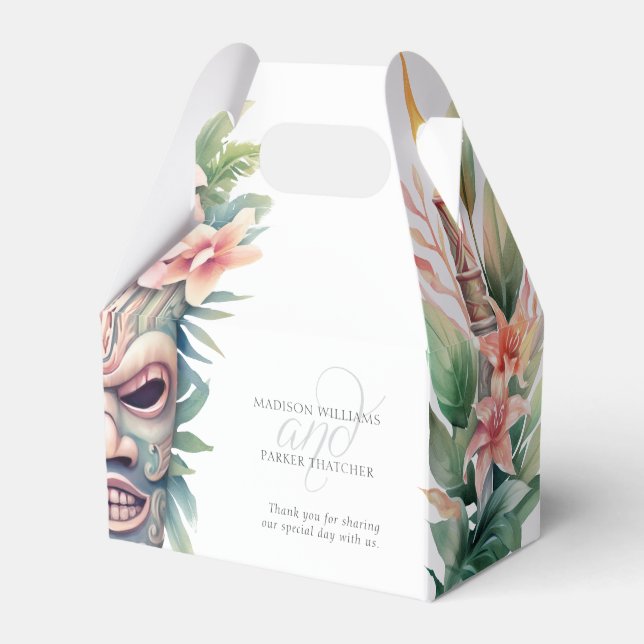 Ballotins Mariage moderne Tiki Mask Beach (Verso)