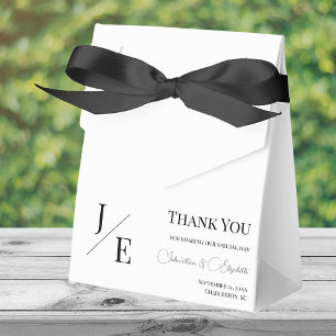 Ballotins Mariage monogramme minimal   BLANCHE