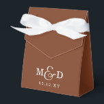 Ballotins Mariage Monogramme Moderne Classique en Terracotta<br><div class="desc">Boîtes de Faveurs de Mariage Monogramme Moderne Classique en Terracotta</div>