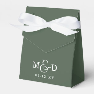 Ballotins Mariage Monogramme Moderne Classique Vert