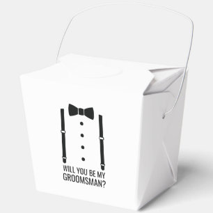 Ballotins Mariage noir Bow Cravate Groomsman Proposition