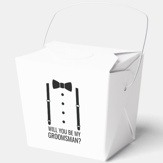 Ballotins Mariage noir Bow Cravate Groomsman Proposition (Recto)