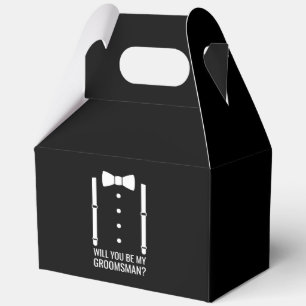 Ballotins Mariage noir Bow Cravate Groomsman Proposition