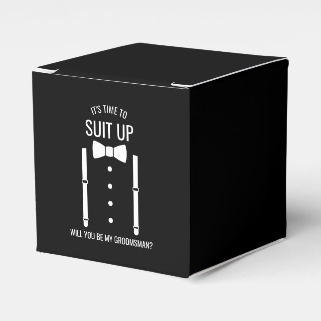 Ballotins Mariage noir Bow Cravate Groomsman Proposition (Verso)