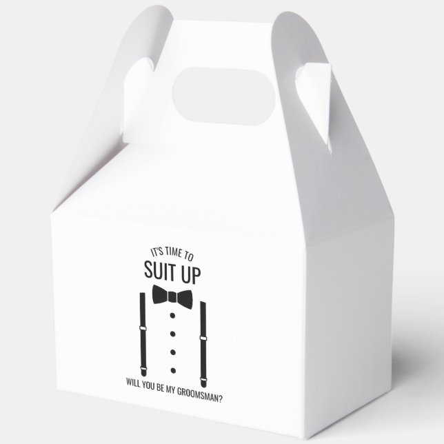 Ballotins Mariage noir Bow Cravate Groomsman Proposition (Recto)