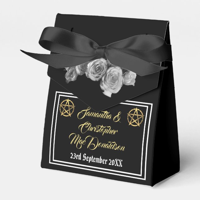 Ballotins Mariage noir pentacle Wiccan (Verso)