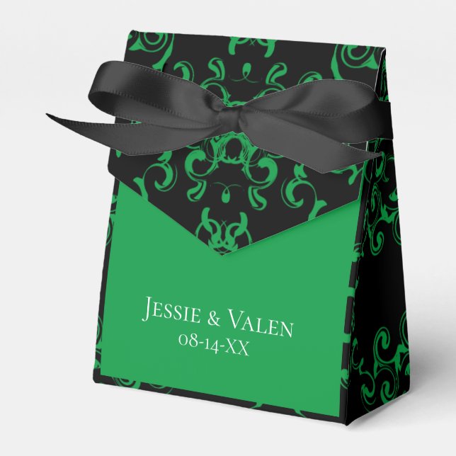 Ballotins Mariage noir vert (Verso)