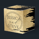 Ballotins Mariage Or et Noir Classique<br><div class="desc">Boîtes de faveur classiques en or et noir pour mariage pour les invités. Remplissez-les de friandises!</div>