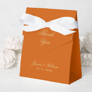 Ballotins Mariage Orange Brûlé Merci Calligraphie Simple 